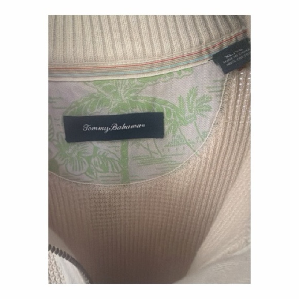 Tommy Bahama Men's Beige Zip-Up Sweater Size XL - Picture 6 of 11
